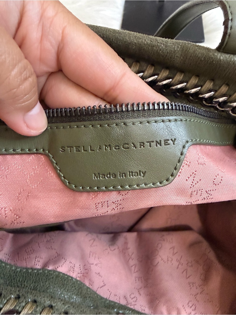 Stella McCartney Shaggy Deer Falabela Tote Olive Green with COA - Picture 8 of 14